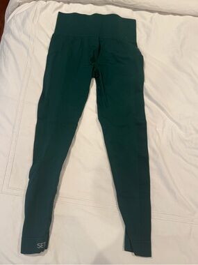 Women’s SET active High-Waist Dark Green Seamless Leggings